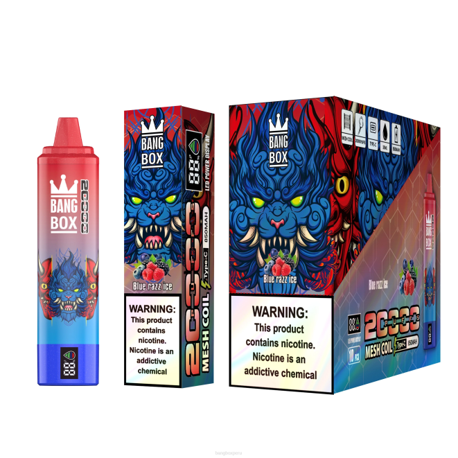 Bang Box Lima 22DR59 hielo azul | Bang Box Pantalla inteligente de 20000 inhalaciones