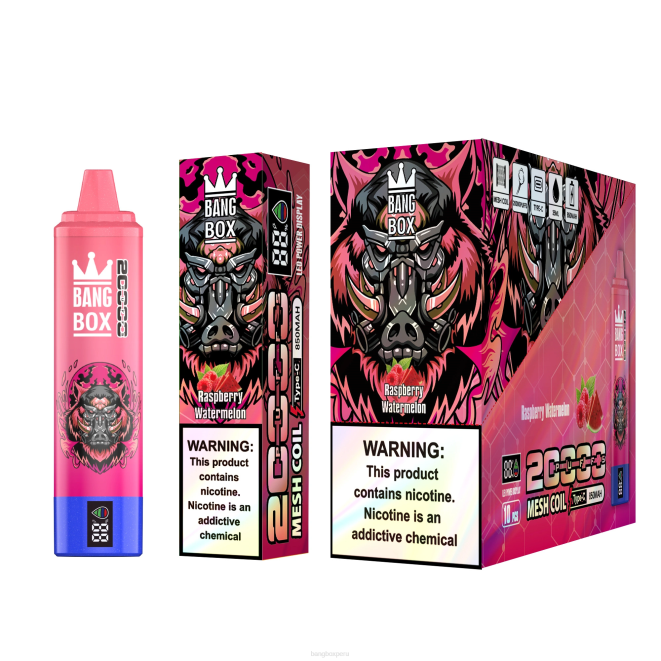 Bang Box Perú 22DR53 sandía frambuesa | Bang Box Pantalla inteligente de 20000 inhalaciones