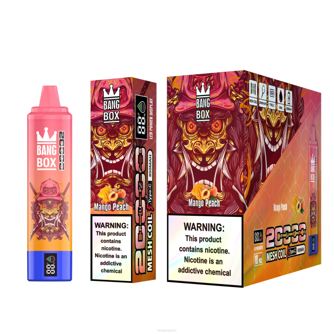 Bang Box Precio 22DR58 durazno mango | Bang Box Pantalla inteligente de 20000 inhalaciones