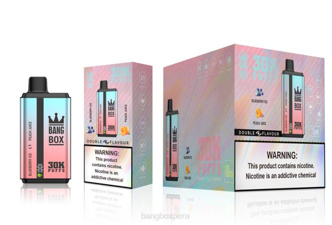 Bang Box Lima 22DR63 hielo de arándanos y jugo de durazno | Bang Box 30000 inhalaciones de dos sabores.