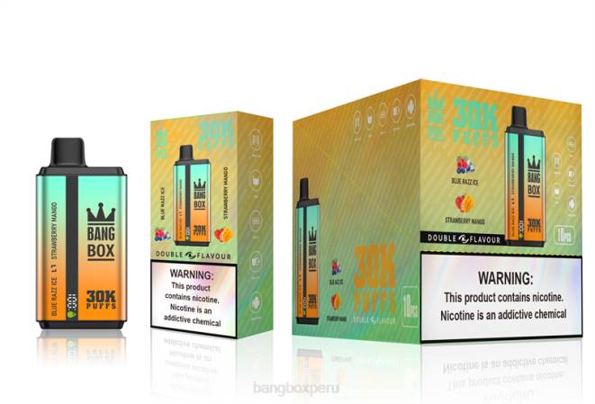 Bang Box Perú 22DR73 hielo blue razz y mango fresa | Bang Box 30000 inhalaciones de dos sabores.