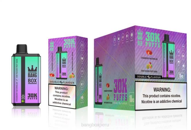 Bang Box Precio 22DR70 fresa sandía y kiwi maracuyá guayaba | Bang Box 30000 inhalaciones de dos sabores.