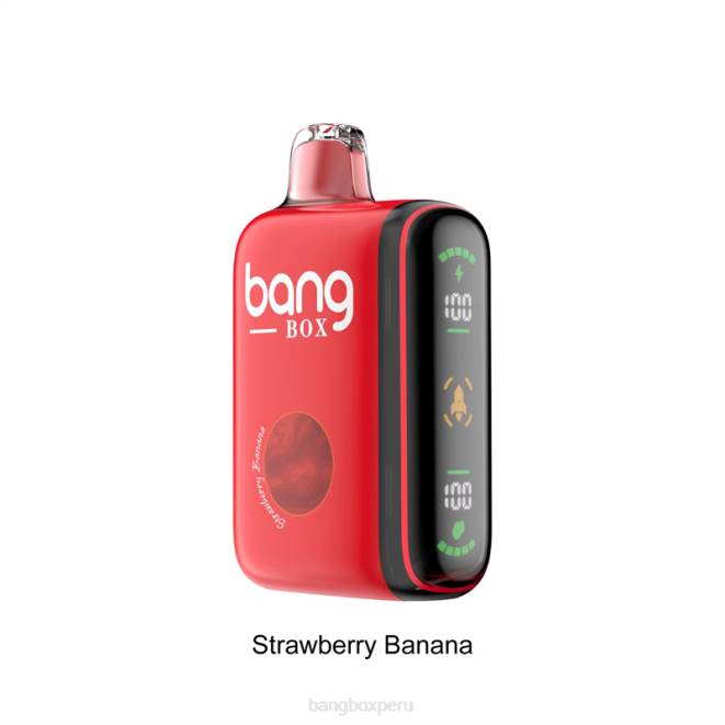 Bang Box Perú 22DR25 plátano fresa | Bang Box Pantalla de potencia inteligente de 9000-18000 inhalaciones