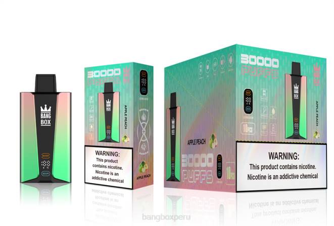 Bang Box Lima 22DR83 durazno manzana | Bang Box Pantalla inteligente de 30000 inhalaciones