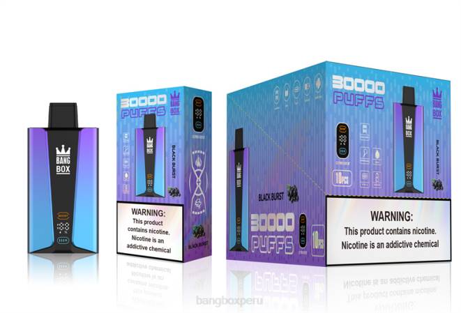 Bang Box Perú 22DR77 estallido negro | Bang Box Pantalla inteligente de 30000 inhalaciones
