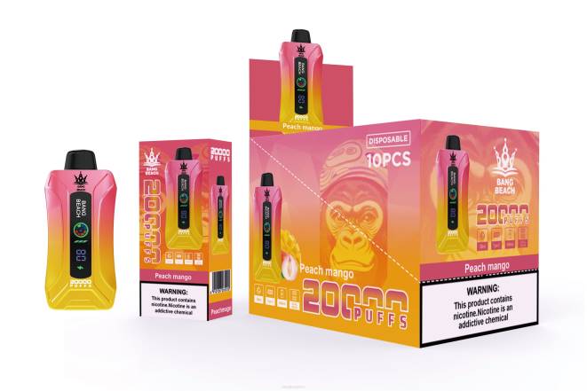 Bang Box Precio 22DR2 mango durazno | Bang Beach vape elegante de la pantalla de 20000 soplos