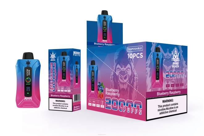 Bang Box Sabores 22DR12 frambuesa arándano | Bang Beach vape elegante de la pantalla de 20000 soplos