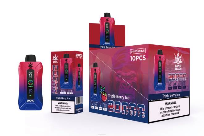 Bang Box Sabores 22DR8 hielo de triple baya | Bang Beach vape elegante de la pantalla de 20000 soplos