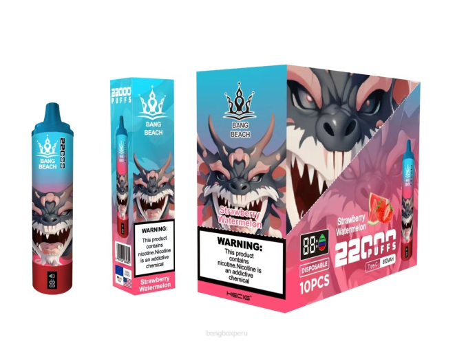 Bang Box Lima 22DR23 sandia fresa | Bang Beach Pantalla inteligente de 22000 inhalaciones.